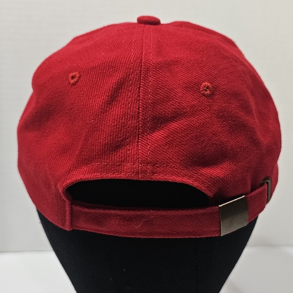 The Birmingham News Adj Red Embroidered Logo Bullet Line Headwear Rare EUC - Picture 3 of 7
